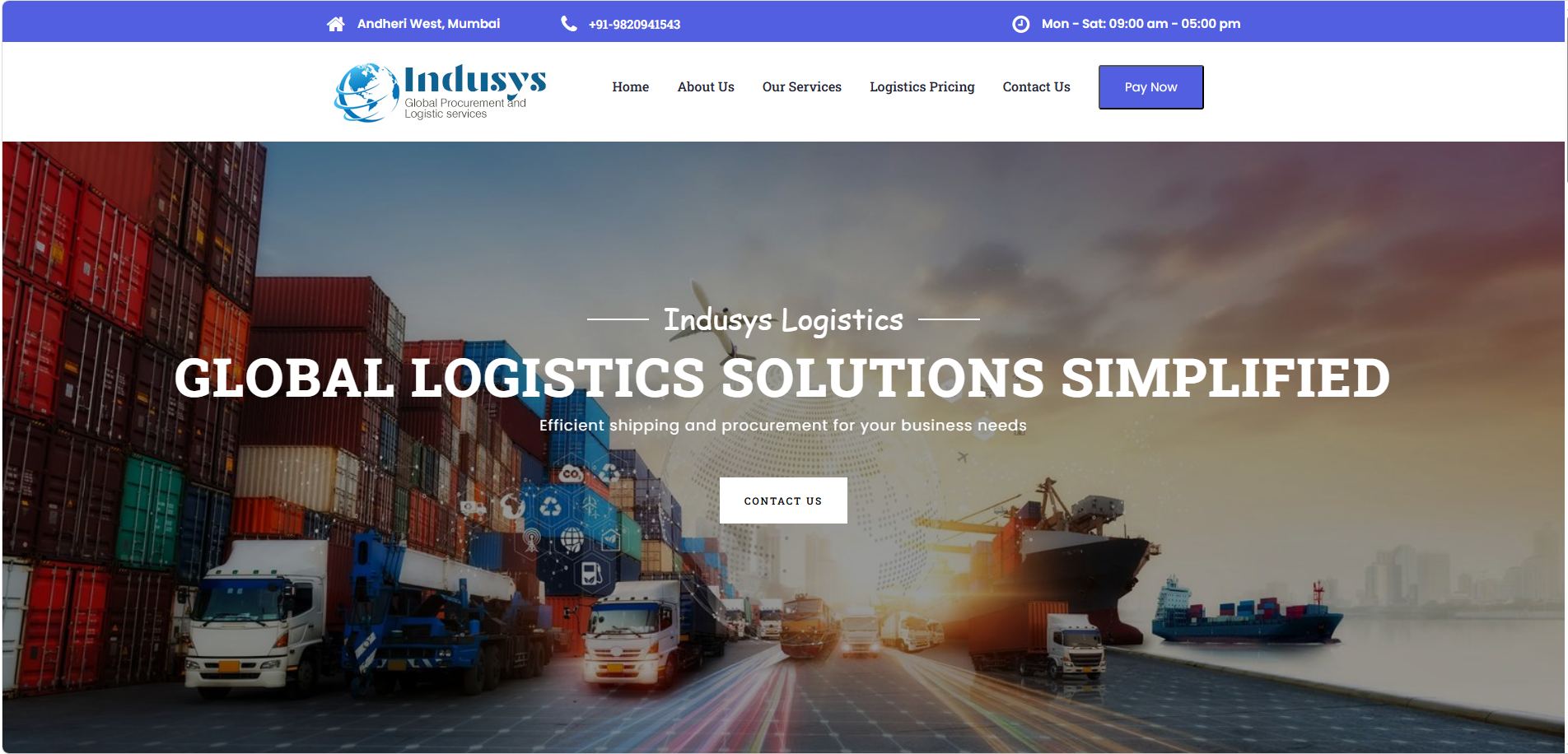 Indusys website project